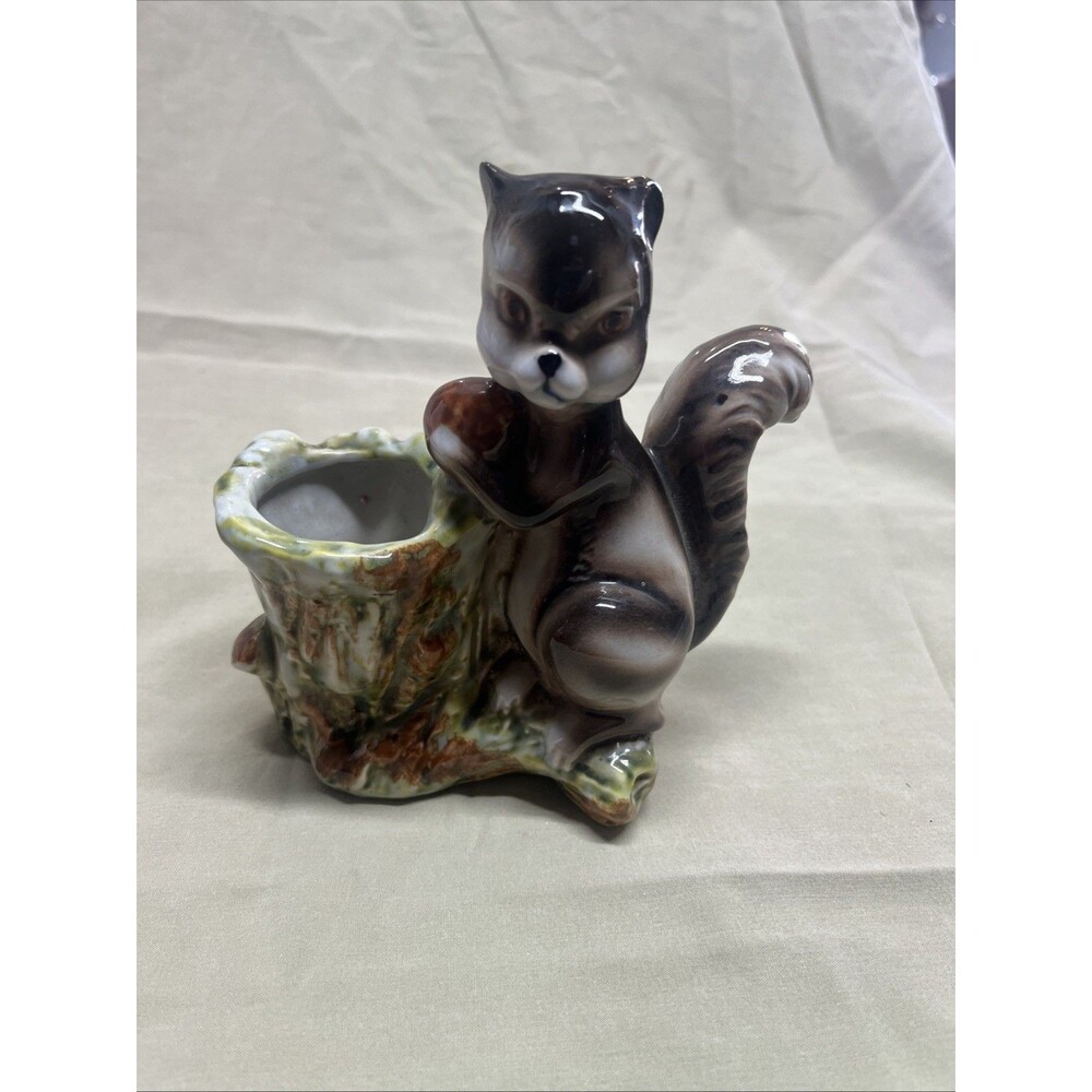 Vintage Ceramic Squirrel Planter 142